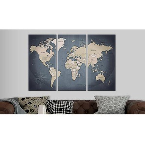Korkbild Anthracitic World Kork / Buche Braun 120 x 80cm