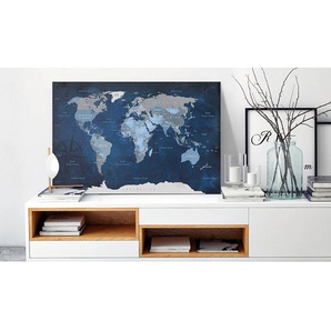 Korkbild Dark Blue World Kork Blau 120 x 80cm