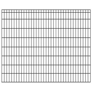 KRAUS Doppelstabmattenzaun Dino-Pro DS-60x40 Zaunelemente anthrazit, 160 cm hoch, 15 Elemente für 30 m, 16 Pfosten Gr. H/L: 160 cm x 30 m, grau (anthrazit) Zaunelemente