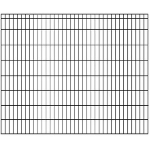 KRAUS Doppelstabmattenzaun Dino-Pro DS-60x40 Zaunelemente anthrazit, 160 cm hoch, 5 Elemente für 10 m, 6 Pfosten Gr. H/L: 160 cm x 10 m, grau (anthrazit) Zaunelemente