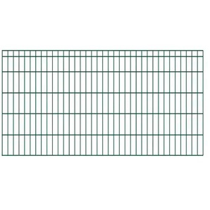 KRAUS Doppelstabmattenzaun Dino-Pro DS-Z42 Zaunelemente grün, 100 cm hoch, 5 Elemente für 10 m, 6 Pfosten Gr. H/L: 100 cm x 10 m, grün Zaunelemente