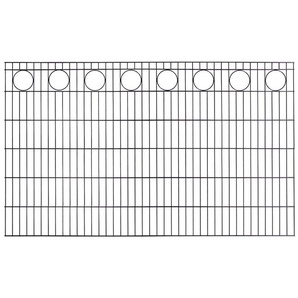 KRAUS Doppelstabmattenzaun Schmuckmatte-60x40 Zaunelemente anthrazit, 120 cm hoch, 5 Elemente für 10 m, 6 Pfosten Gr. H/L: 120 cm x 10 m, grau (anthrazit) Zaunelemente