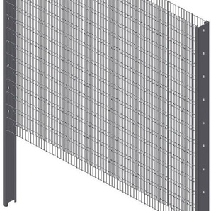 KRAUS Gabionenzaun Gabione-100 Zaunelemente Gr. H/L: 122,3 cm x 1,20 m H/L: 122,3 cm, grau (anthrazit) Zaunelemente