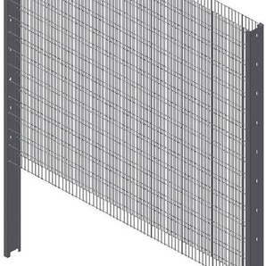 KRAUS Gabionenzaun Gabione-100 Zaunelemente Gr. H/L: 89,1 cm x 1,20 m H/L: 89,1 cm, grau (anthrazit) Zaunelemente