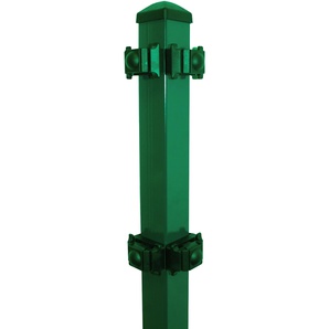 KRAUS Zaunpfosten Modell K mit Klemmhaltern Zaunpfosten 4x4x130 cm, für Höhe 80 cm grün Zaunpfosten