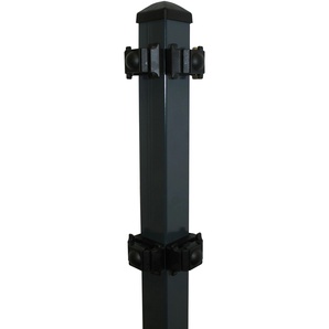 KRAUS Zaunpfosten Modell K mit Klemmhaltern Zaunpfosten 4x4x150 cm, für Höhe 100 cm grau (anthrazit) Zaunpfosten