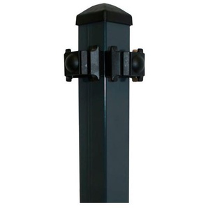 KRAUS Zaunpfosten Modell K mit Klemmhaltern Zaunpfosten 4x4x180 cm, für Höhe 120 cm grau (anthrazit) Zaunpfosten