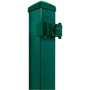 KRAUS Zaunpfosten Modell K mit Klemmhaltern Zaunpfosten 4x4x180 cm, für Höhe 120 cm grün Zaunpfosten