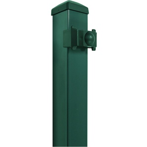 KRAUS Zaunpfosten Modell K mit Klemmhaltern Zaunpfosten 4x4x200 cm, für Höhe 140 cm grün Zaunpfosten
