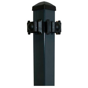 KRAUS Zaunpfosten Modell K mit Klemmhaltern Zaunpfosten 4x4x180 cm, für Höhe 120 cm Gr. 1 St. Stück, grau (anthrazit) Zaunpfosten
