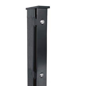 KRAUS Zaunpfosten Modell P mit Edelstahlplättchen Zaunpfosten 4x6x160 cm, für Höhe 103 cm grau (anthrazit) Zaunpfosten
