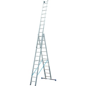 KRAUSE Doppelleiter STABILO Leitern Gr. B/H: 50 cm x 355 cm, silberfarben Leitern