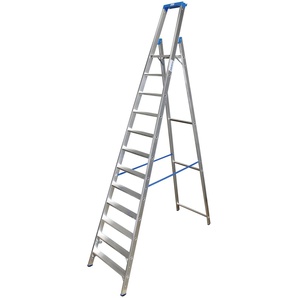 KRAUSE Stehleiter STABILO Leitern Gr. B/H: 73 cm x 375 cm, silberfarben Leitern