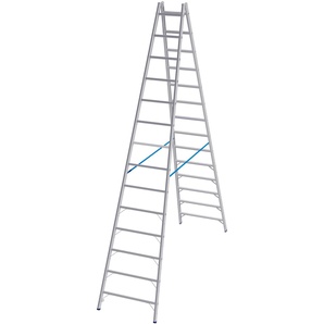 KRAUSE Stehleiter STABILO Leitern Gr. B/H: 82 cm x 403 cm, silberfarben Leitern