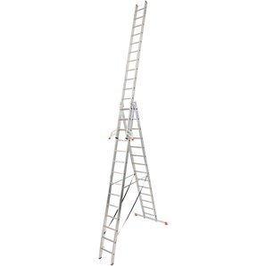 KRAUSE Vielzweckleiter Tribilo Leitern mit Leiternspitzen Gr. B/H/L: 50 cm x 412 cm x 412 cm, silberfarben Leitern