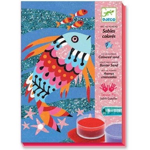 Kreativset für Kinder, Sandbilder Regenbogenfische, ab 6 Jahren, von Djeco