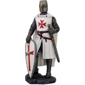 Kreuzritter in Rüstung Ritter Templer Kreuz Deko Skulptur