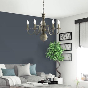 Kronleuchter Greythorne 60 x 47 x 60cm Grau 5 Material: Metall Metallart: Stahl Oberfläche Metall: Lackiert E14