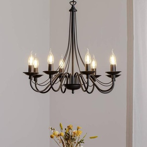 Kronleuchter Rosa ALDEX, dimmbar, schwarz, für Wohn- / Esszimmer, Metall, Kronleuchter 397P1