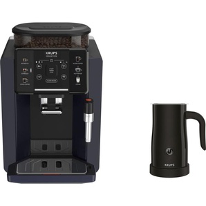 KRUPS Kaffeevollautomat EA910B.23 Sensation Milk Bundle Kaffeevollautomaten mit Krups Milchaufschäumer im Wert von UVP 79,99 schwarz Kaffeevollautomat