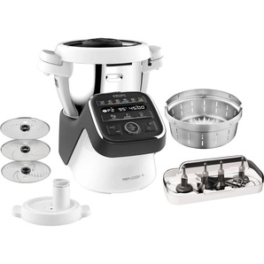 KRUPS Küchenmaschine mit Kochfunktion HP50A8 Prep&Cook XL Küchenmaschinen 6 Zubehöre + Schnitzelwerk, 30C bis zu 150C, Buch mit 300 Rezepten schwarz (schwarz, weiß) Küchenmaschinen Bestseller