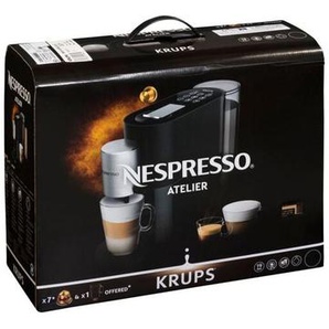 Krups - nespresso Atelier Kaffeemaschine schwarz/silber mit Milchschaumfunktion