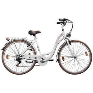 KS Cycling Citybike, Weiß, Metall, 180x70 cm, female, Freizeit, Sport & Fitness, Fahrräder
