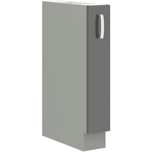 Küche Bianca Grey Hochglanz Grau Unterschrank 15 cm Schrankauszug Küchenschrank