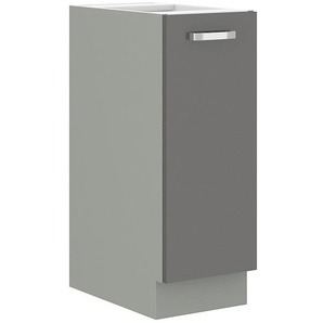 Küche Bianca Grey Hochglanz Grau Unterschrank 30 cm Schrankauszug Küchenschrank