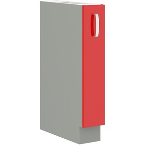 Küche Bianca Rose Hochglanz Rot Unterschrank 15 cm Schrankauszug Küchenschrank