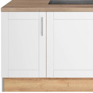 Küche OPTIFIT Ahus Komplettküchen-Sets Gr. B/H/T: 160 cm x 90,8 cm x 95 cm, mit E-Gerät-mit E-Geräten, braun (küche: ws, wi.ei, ei) Küchenzeile Küchenzeilen mit Elektrogeräte