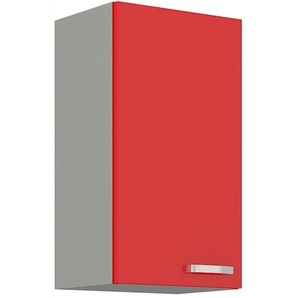 Küchen Hängeschrank 45 Glanz Rot Grau Küchenzeile Küchenblock Küche Rose Bianca