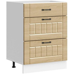 Küchen-Unterschrank Lucca Sonoma-Eiche Holzwerkstoff - Vidaxl