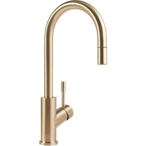 Küchenarmatur Umbrella Flex, Hochdruck-Armatur, mit ausziehbarer Brause, wassersparend, Gold - Villeroy&boch