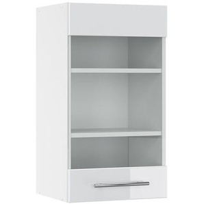 Küchenglasschrank Fame-Line, Weiß Hochglanz, 40 cm Vicco