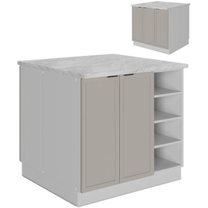 Kücheninsel Fame-Line, GrauBeige, 90 cm ohne Arbeitsplatte Vicco