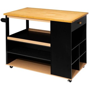 Kücheninsel mit rollen holz schwarz - 5five