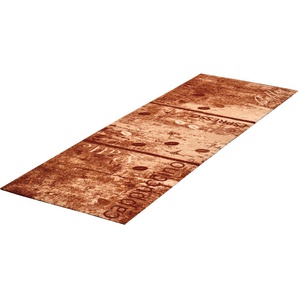 Küchenläufer Cappu, Grund, rechteckig, Höhe: 8 mm, In- und Outdoor geeignet, Läufer mit Schriftzug, Teppichläufer