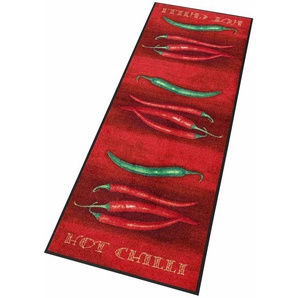 Küchenläufer WASH+DRY BY KLEEN-TEX Hot Chili Teppiche Gr. B/L: 60 cm x 180 cm, 7 mm, 1 St., rot (rot, grün) Küchenläufer