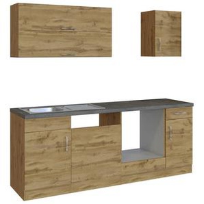 Küchenleerblock , Eiche , 210x200x60 cm , individuell planbar , Küchen, Küchenmöbel, Küchenzeilen ohne Geräte