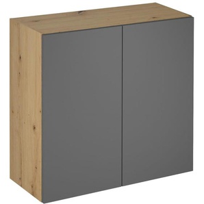 Küchenoberschrank mit zwei Türen LAUREN 80 cm grau