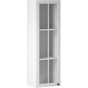 Küchenoberschrank-Vitrine mit einer Tür PROVENCE 40 cm weiß Links