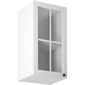 Küchenoberschrank-Vitrine mit einer Tür PROVENCE 40 cm weiß Rechts