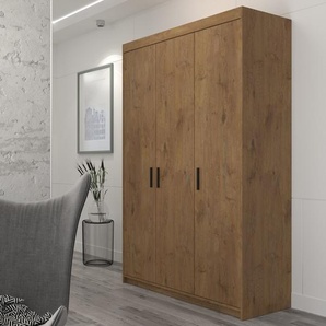 Küchenpreis-Bombe Elena 3-türig Kleiderschrank Drehtürenschrank Wäscheschrank Schrank Eiche Lefkas