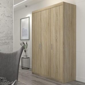 Küchenpreis-Bombe Elena 3-türig Kleiderschrank Drehtürenschrank Wäscheschrank Schrank Sonoma Eiche