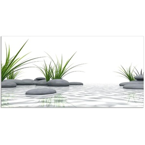 Küchenrückwand ARTLAND 3 D Steine Spritzschutzwände Gr. B/H: 120 cmx60 cm, weiß Küchendekoration Spritzschutzwände Alu Spritzschutz mit Klebeband, einfache Montage