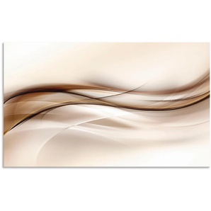 Küchenrückwand ARTLAND Braune abstrakte Welle Spritzschutzwände Gr. B/H: 100 cm x 60 cm, braun Küchendekoration