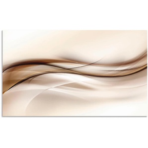 Küchenrückwand ARTLAND Braune abstrakte Welle Spritzschutzwände Gr. B/H: 110 cm x 65 cm, braun Küchendekoration