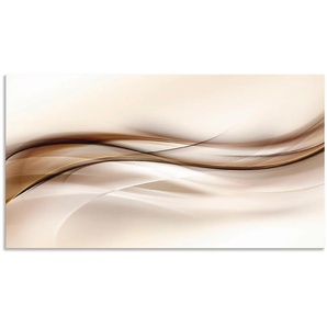 Küchenrückwand ARTLAND Braune abstrakte Welle Spritzschutzwände Gr. B/H: 120 cm x 65 cm, braun Küchendekoration