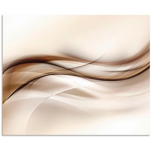 Küchenrückwand ARTLAND Braune abstrakte Welle Spritzschutzwände Gr. B/H: 80 cm x 65 cm, braun Küchendekoration